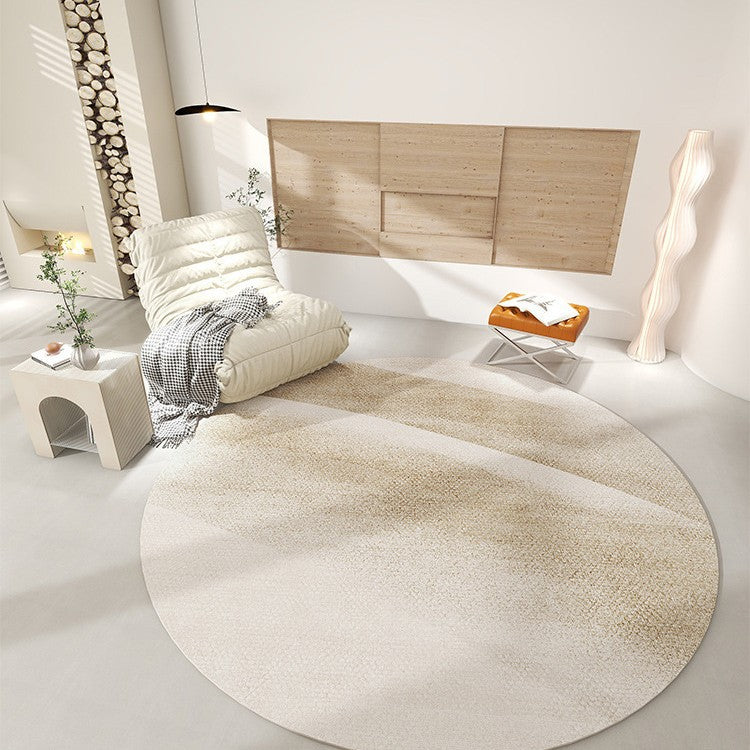 Rond Cashmere look rug pour la chambre à coucher à la maison