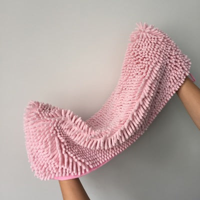 Toilettage pour animaux Serviette sèche Chenille Séchage rapide Serviette absorbante extra grande