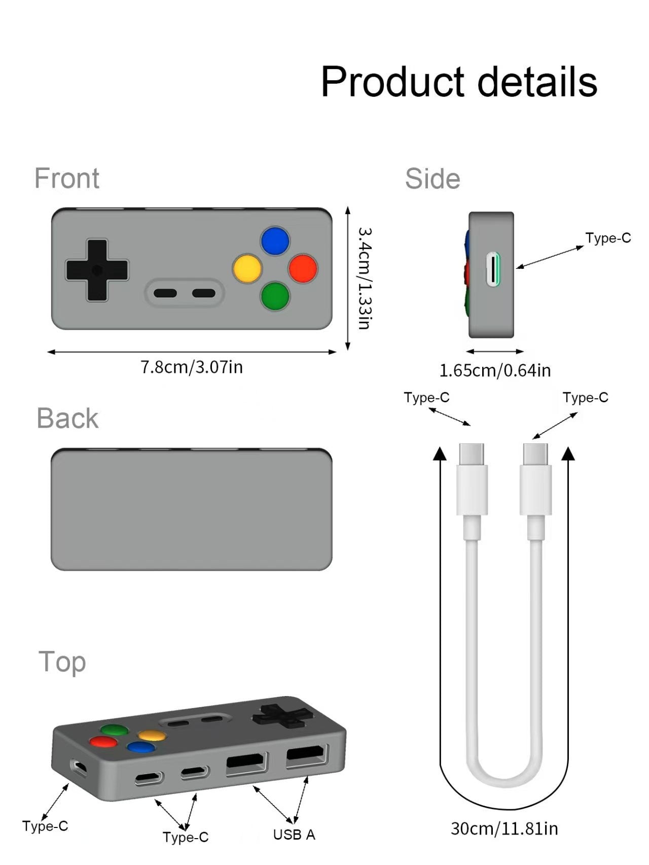 Creative Personality Cartoon Game Modeling HUB Quatre en un