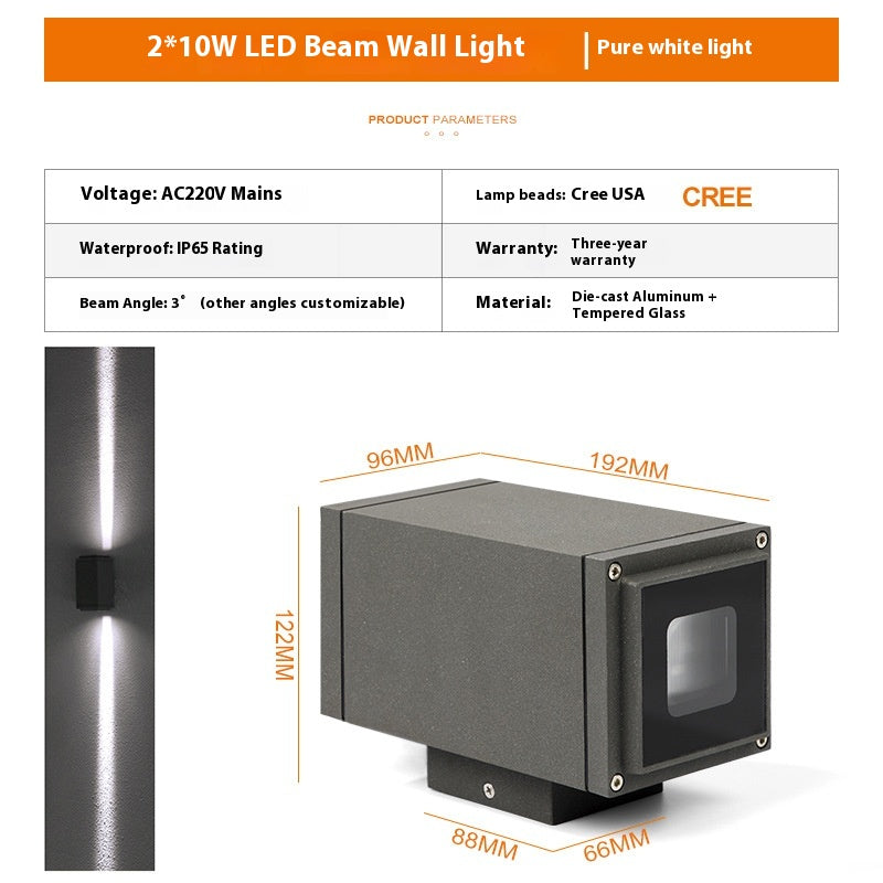 Lampe murale extérieure étanche Facade éclairage double tête
