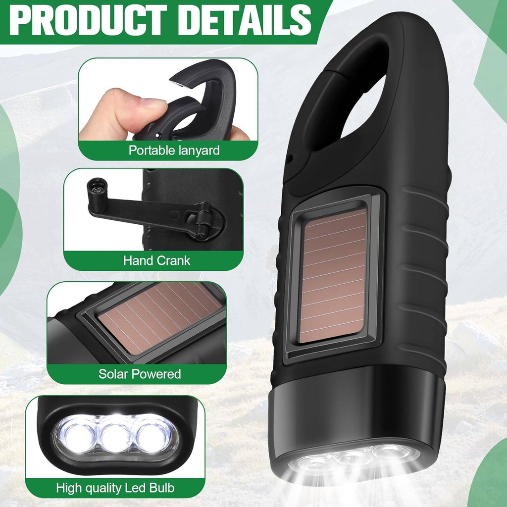 2-Pack Ensemble de torches solaires et mains cranes