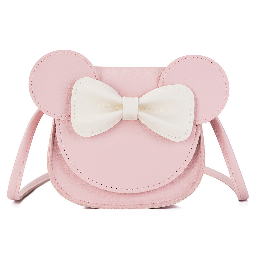 Mignon et adorable Bowknot Soft Girl Student Children's Small Bag Pu Female