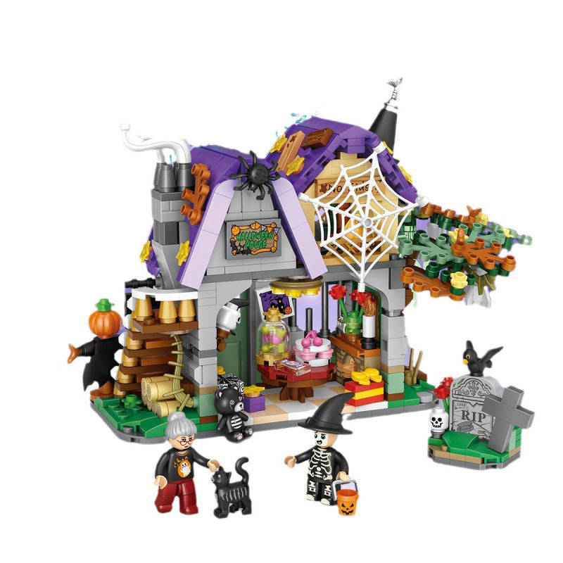 Halloween Bâtiments Petits jouets d'assemblage de particules