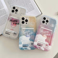 Gradient Transparent Couleur Cloud Lettre 13 12 11 Pro Pro Max Mobile Phone Case