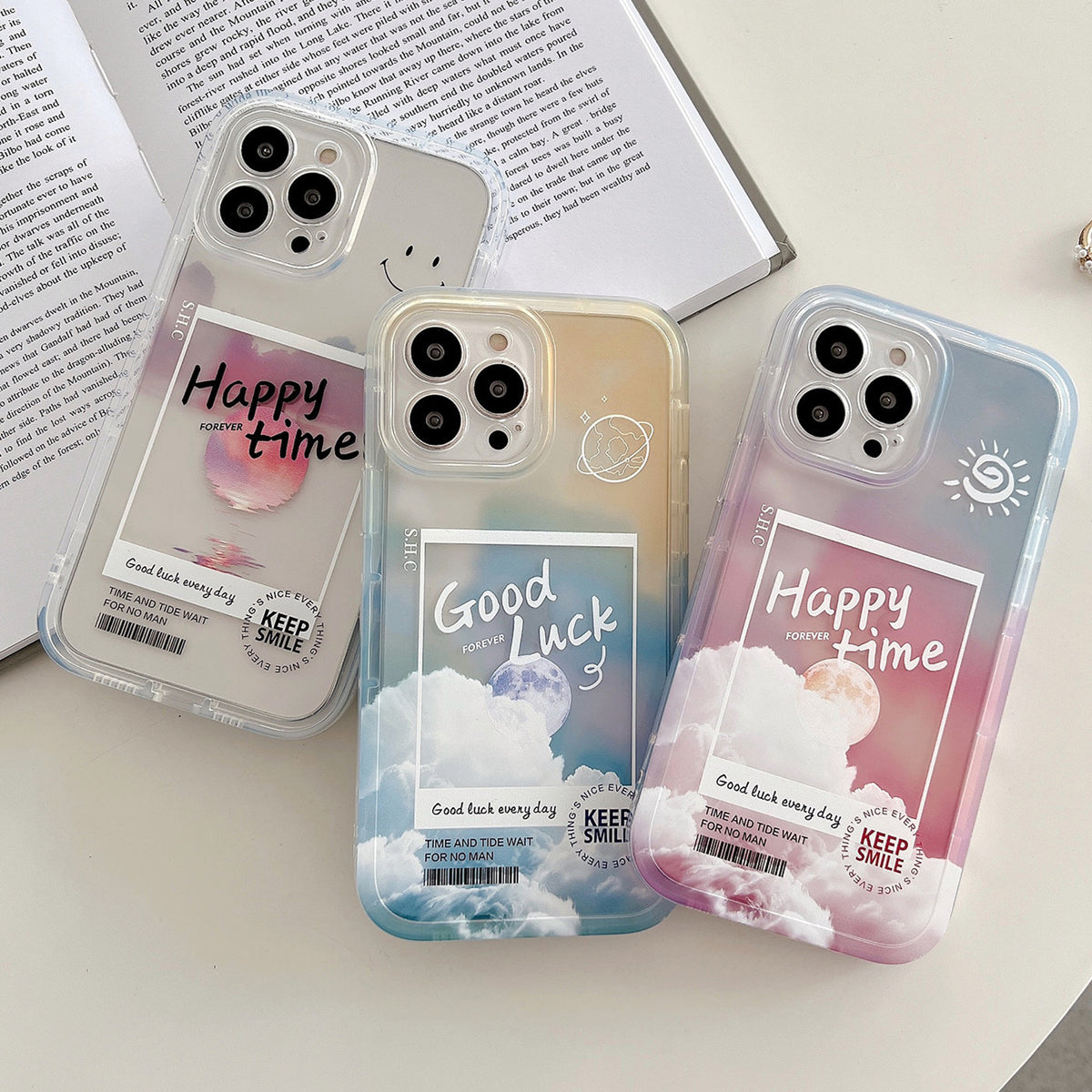 Gradient Transparent Couleur Cloud Lettre 13 12 11 Pro Pro Max Mobile Phone Case