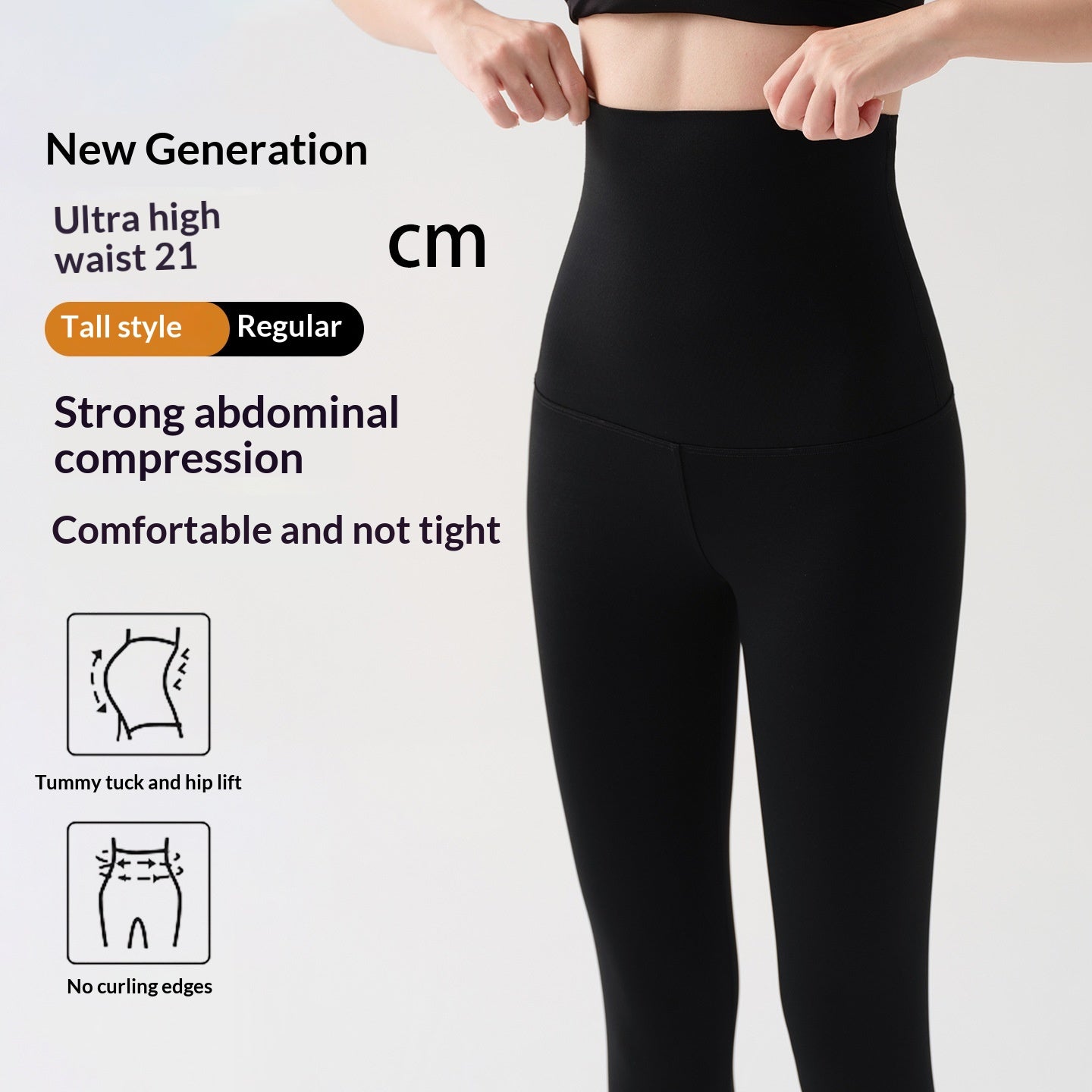 Pantalon de fitness de fitness de tummy-control élevé