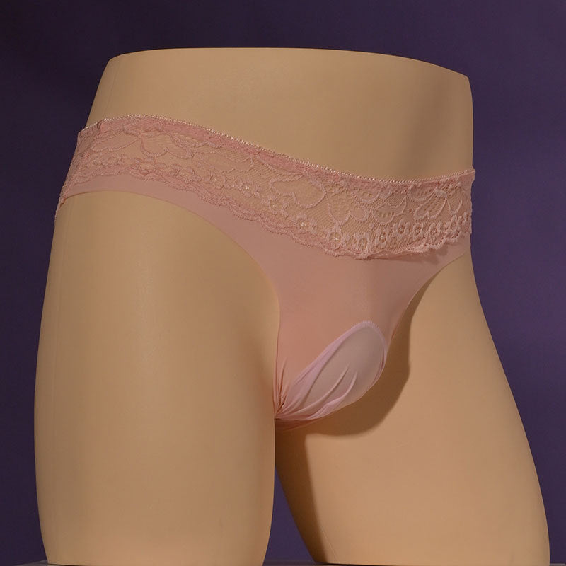 Romantique Dentelle Slip Homme Confortable Soie Glace Respirante Pantalon élastique