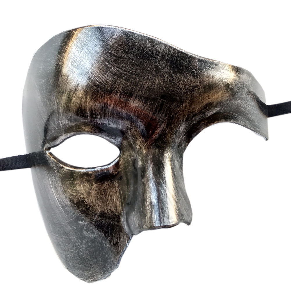 Masque de fête antique avec un seul oeil et demi face latérale