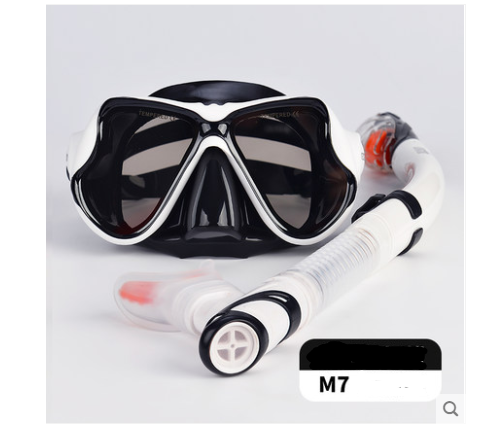 Snorkeling Sambo Set Snorkel complet à sec Grand cadre Anti-fog Myopia Gants Equipme de natation