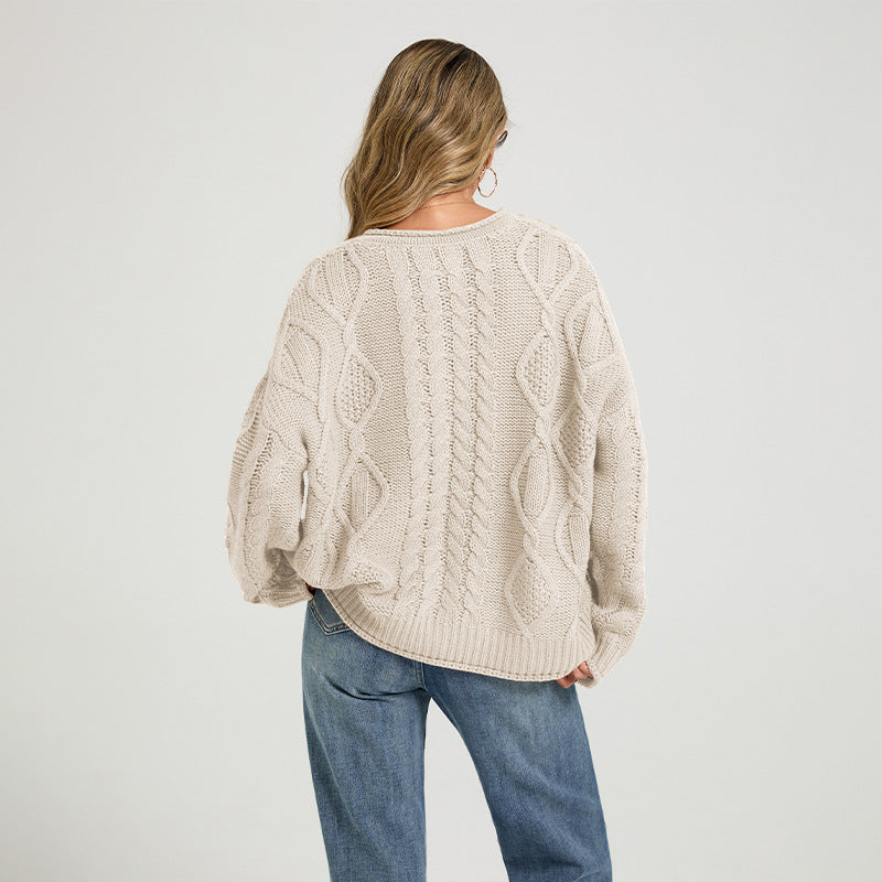 Veste de câblodistribution à manches longues pour femmes