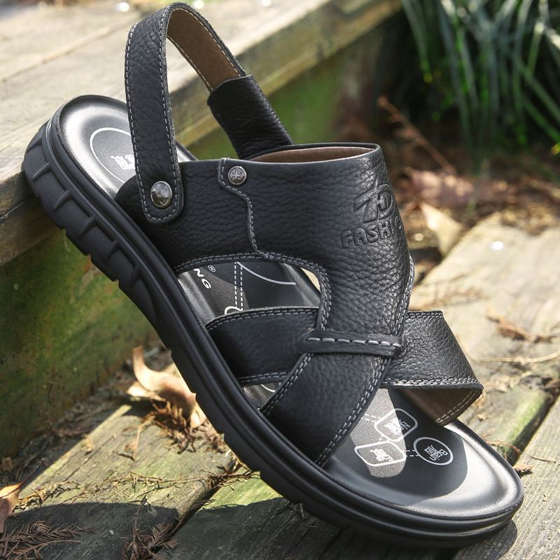 Men's Genuine Leather Beach Shoes Men's Sandals