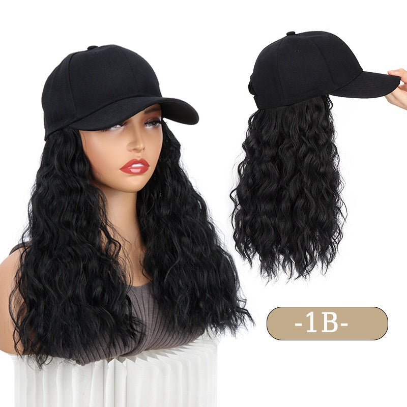 Capuchon de cheveux de taille moyenne avec perruque en une femme