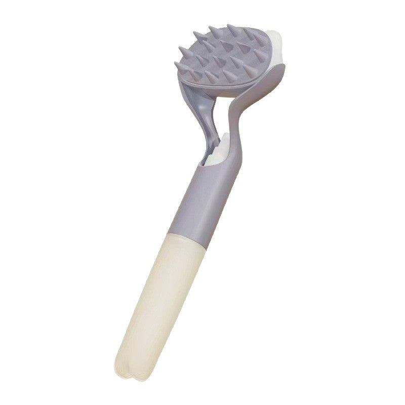 3 en 1 Outil de grooming pour animaux de compagnie Un pinceau de nettoyage avec bouton poussoir Conception