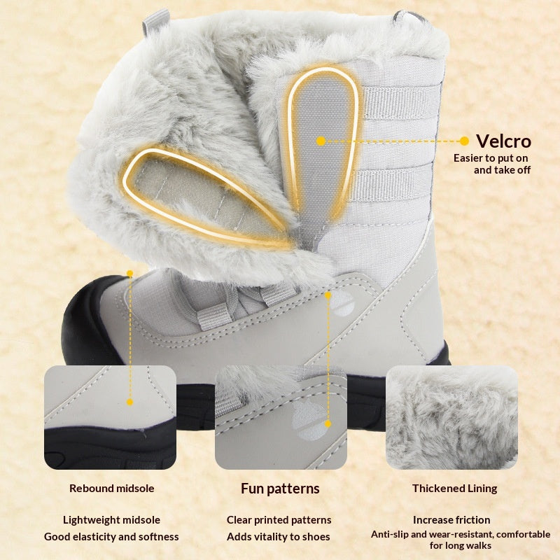 Bottes de neige épaisses pour garçons et filles