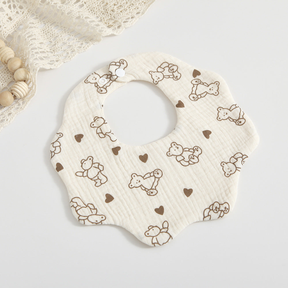 Bébé 6 couches coton Gauze Petal Bib