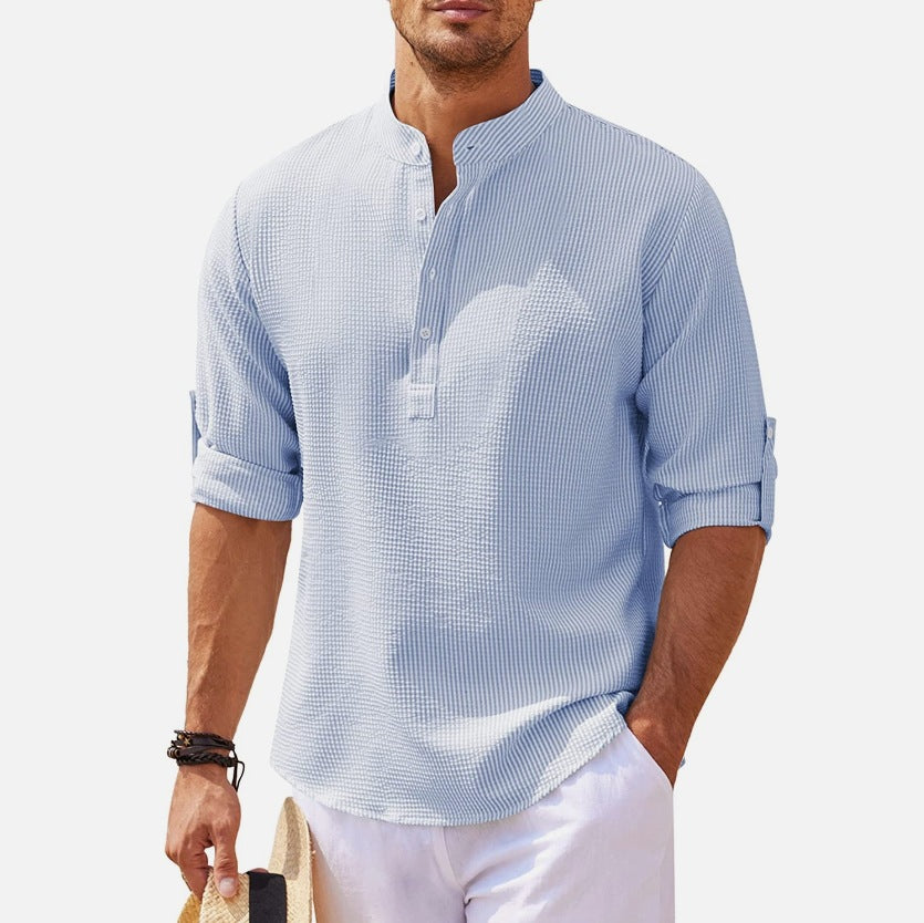 Chemise Homme Bouton Cuffed Down Collar