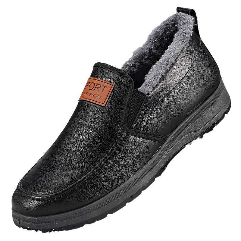 Chaussures vieux Beijing pour hommes avec doublure en polaire extra épais et chaud
