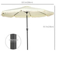 Parapluie Cantilever de 9 pieds avec Tilt bouton poussoir et Crank Tassles et 8 côtes Parapluie ombre