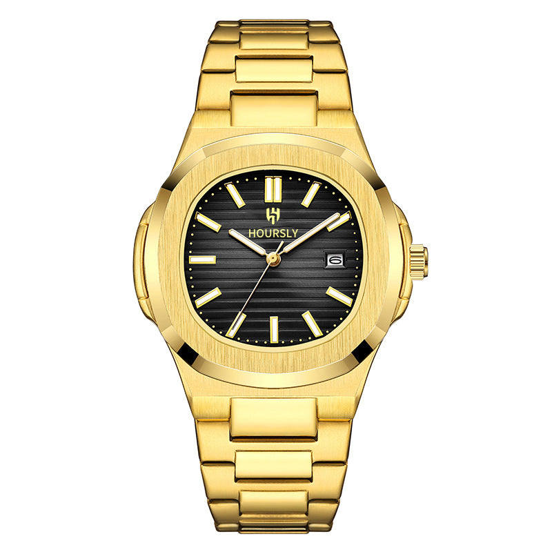Fashion Premium Business Simplicité Ceinture en acier Quartz Montre homme