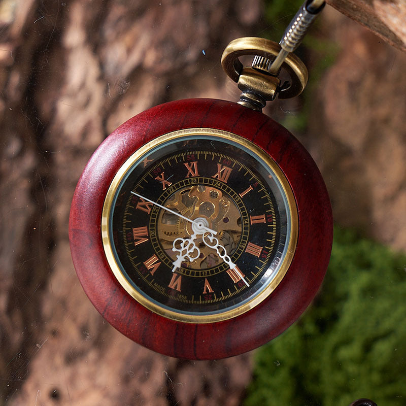 Petite montre de poche mécanique automatique Ahogany
