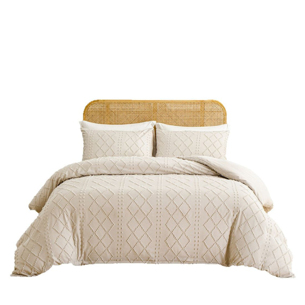 Fournitures européennes et américaines Cut Flower Tufted Plain Quilt Set