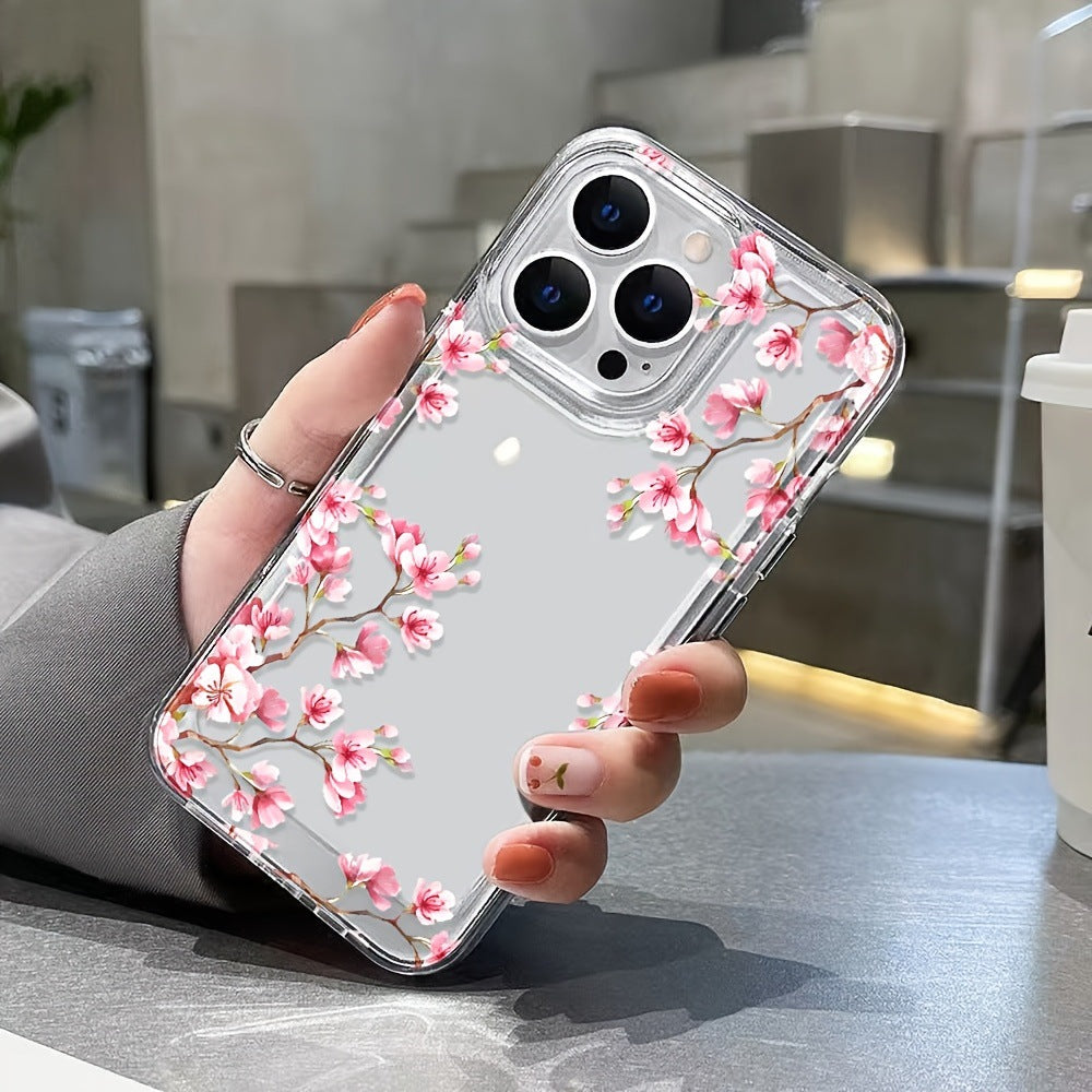 Couverture complète du boîtier de téléphone spatial Peach Blossom