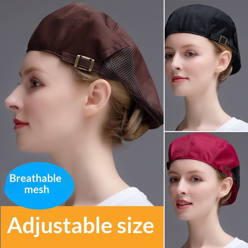 Chapeau unisexe Chapeau Beret d'été respirant Cap de travail pour le personnel de service