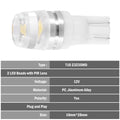 20Pcs par kit LED Ampoules de voiture 500lm T10 2323SMD 6500K de remplacement de lampes auto blanches pour