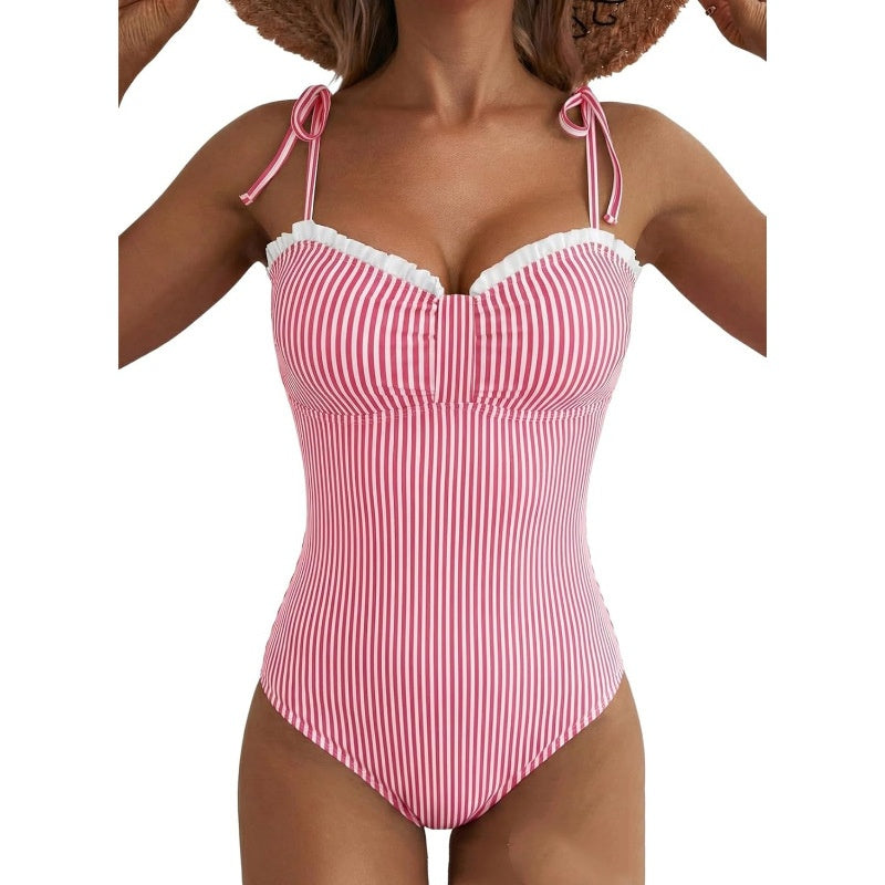 Sangle de style rétro Polka-dot Maillot de bain unique