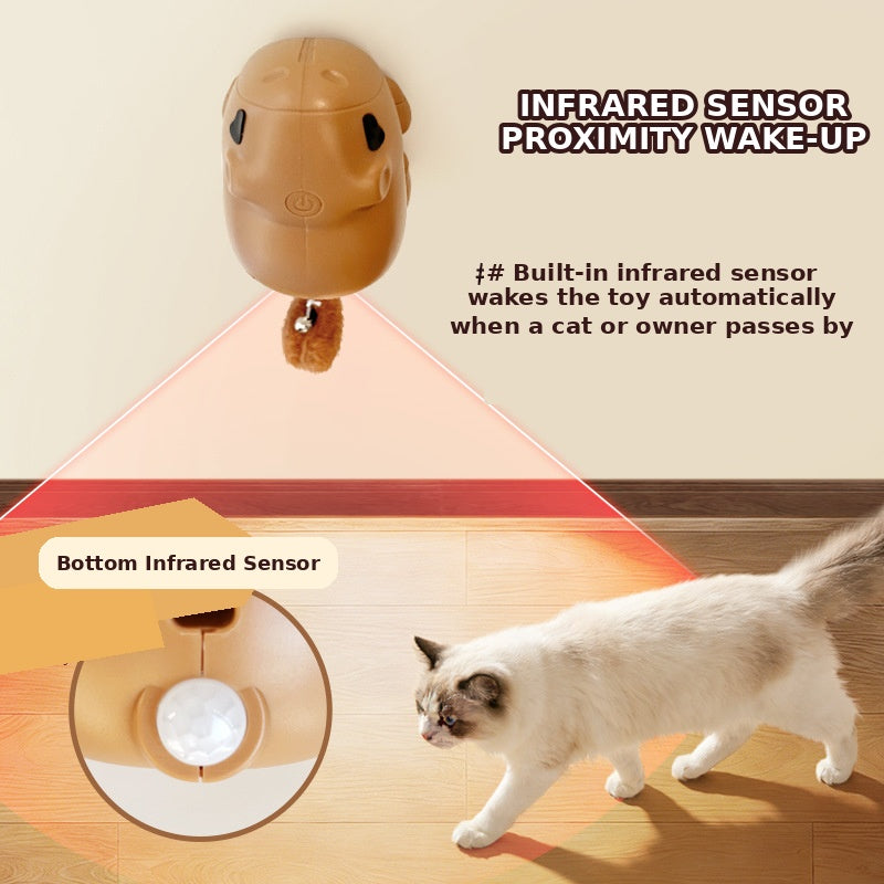 Cat Interactive Toys Sensor-Activated Automatic Interactive Capybara Exercice de chat intelligent