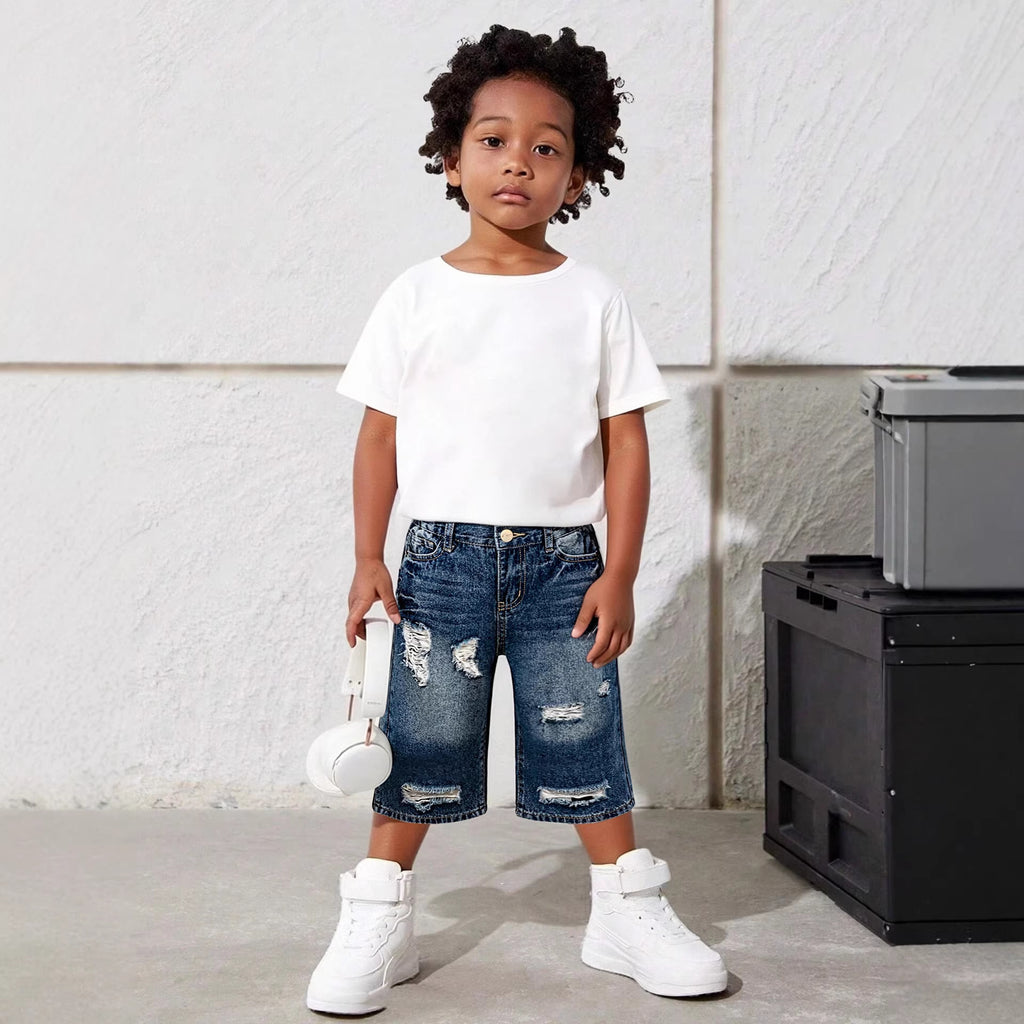 Lavé doux et confortable garçon Denim Short