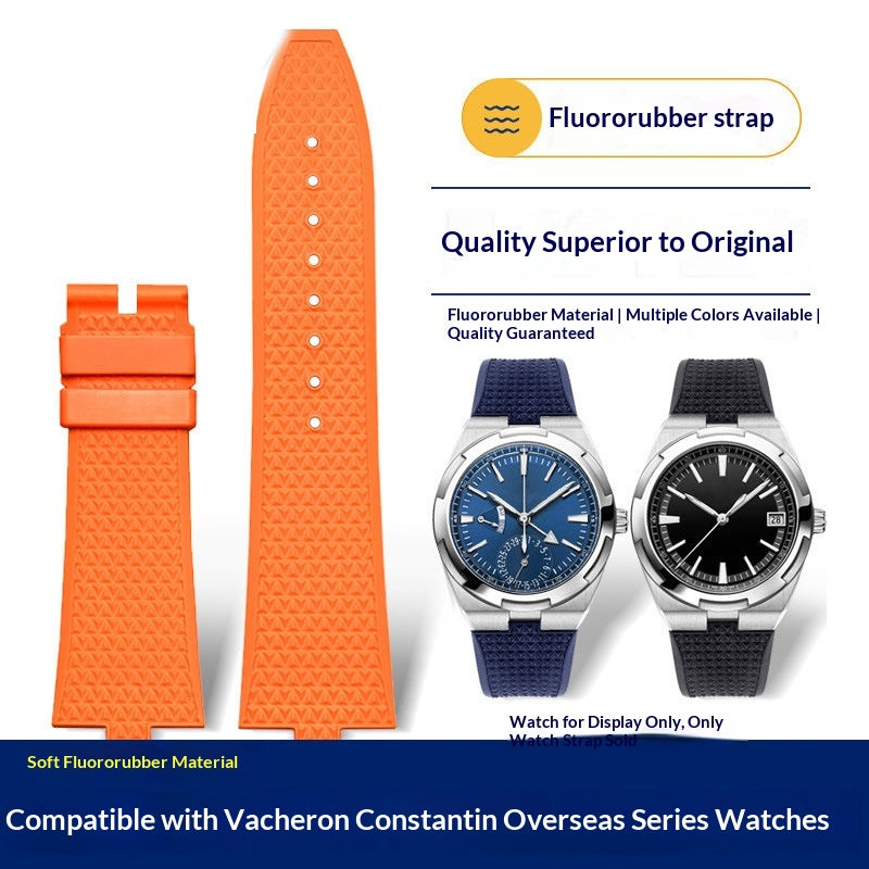 Bracelet de montre Fluororubber compatible avec Jiangsi Dantons dans la série Seas