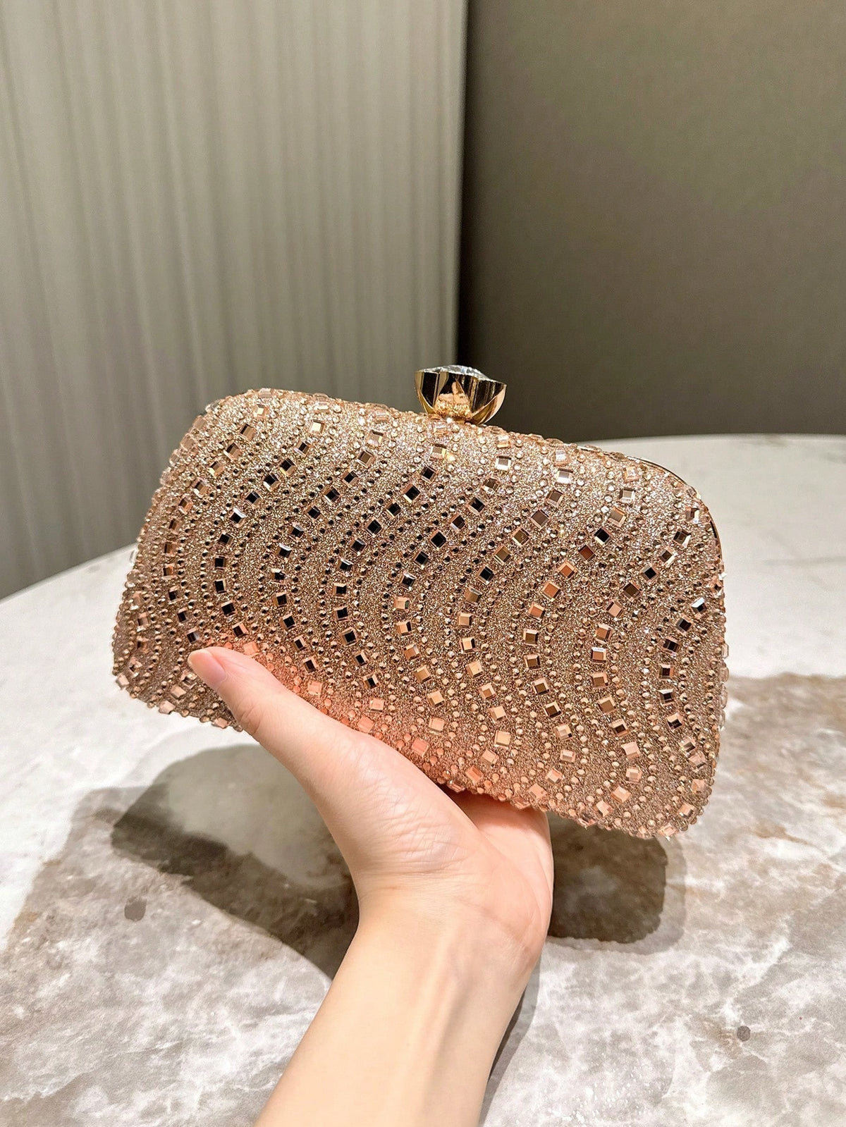 Sac de soirée en Strass Sparkling double face orné de diamants
