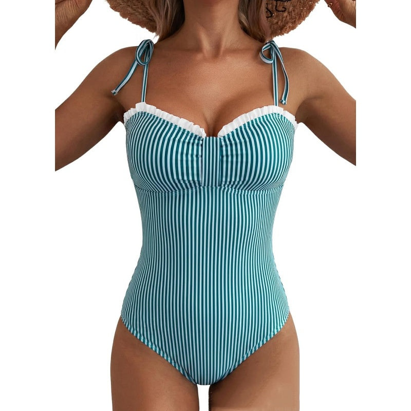 Sangle de style rétro Polka-dot Maillot de bain unique