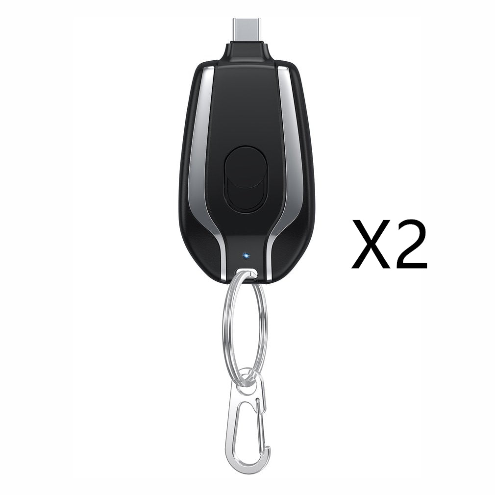 Chargeur de porte-clés d'urgence Mini de 1500mAh avec batterie Mini ultra-compact de type C P