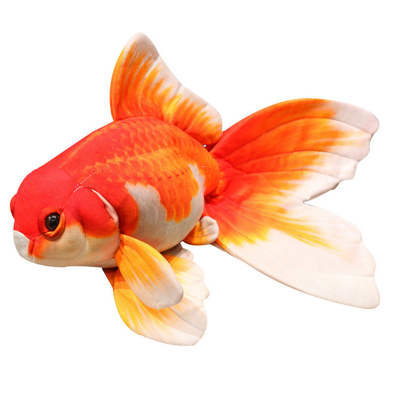 Jouet artificiel en peluche de poisson doré