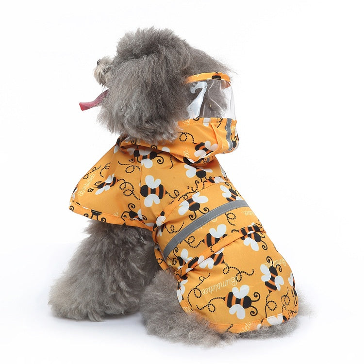 Chien Cartoon Pied réfléchissant Poncho Traction