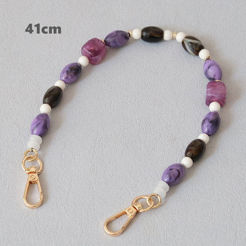 Accessoires de chaîne de perles colorés tout-match