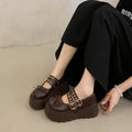 Retro Français Épaisseur Soled Shallow Bouche Chaussures Simples Pour Femmes Chaussures Mary Jane