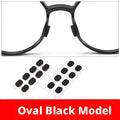 Support verre autocollant-noir-oval 8 autocollant-3 pack
