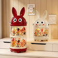 Dustproof Transparent Display Rack with Double-Layer Lid Storage Box