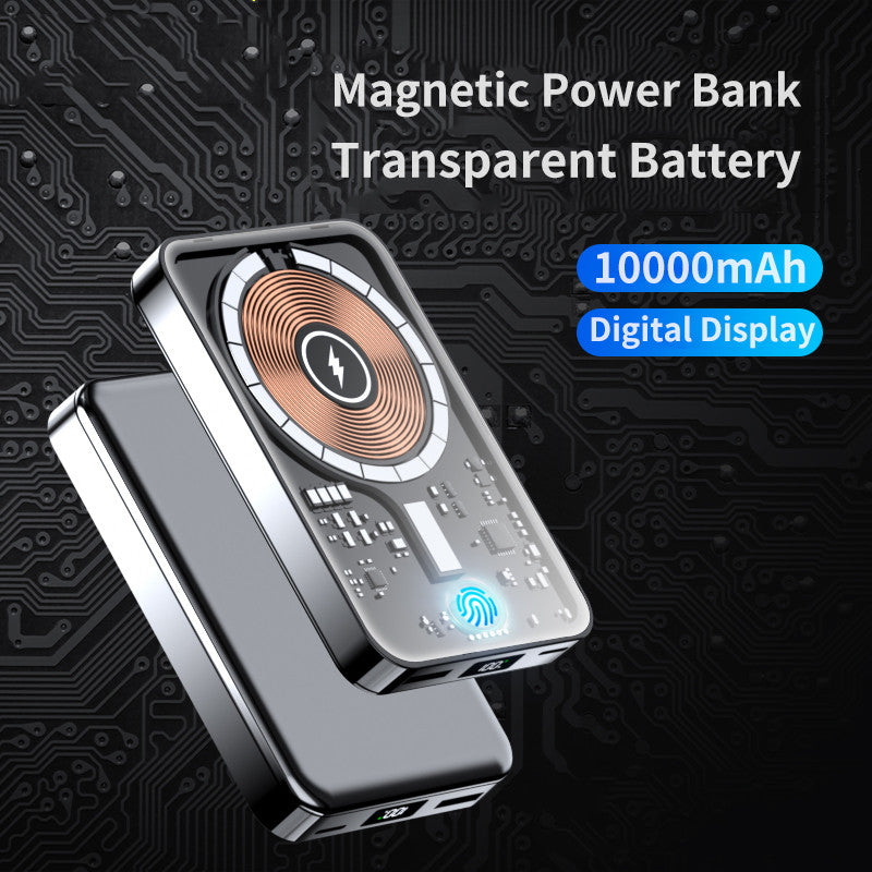 Banque de puissance magnétique transparente 22,5W Charge rapide