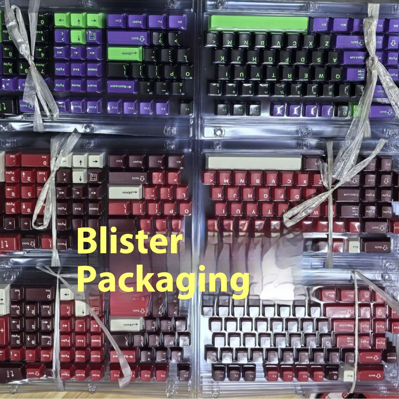 Positif gravé petit ensemble complet 126 Key Height Casquette à clé bicolore