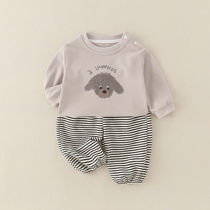 Pure Cotton Romper Set Pour Garçons Mignon Enfants Vêtements Bébé Garçon Outfits