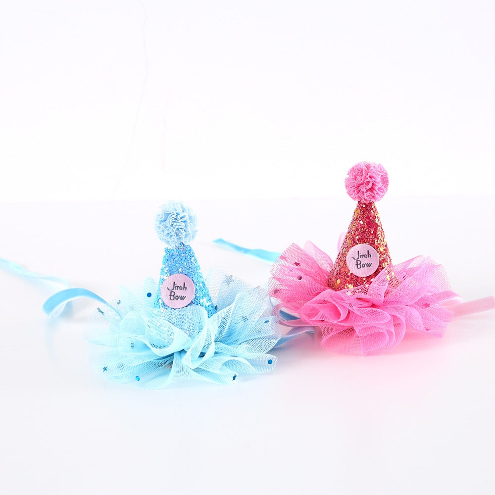 Chapeau d'anniversaire de chat Bow Tie Flower Party costume