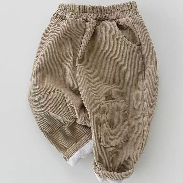 Pantalons de patch doublés d'une bande de Corduroy