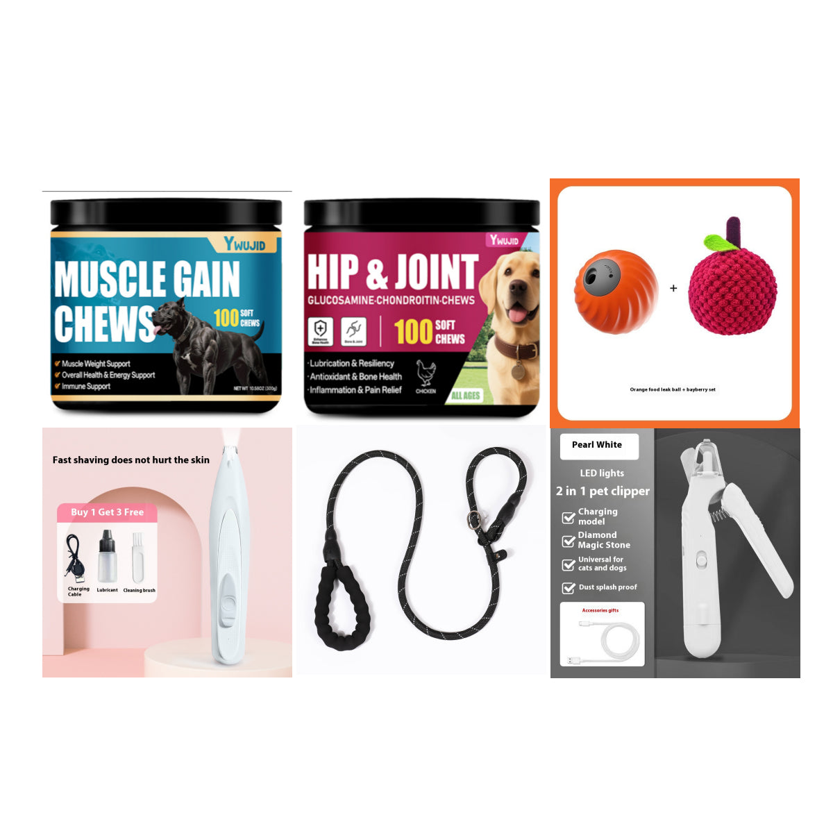 2 Clippers d'ongle d'animal en 1 avec led Light Dog Cat Special Blood Line Ciseaux multifonction