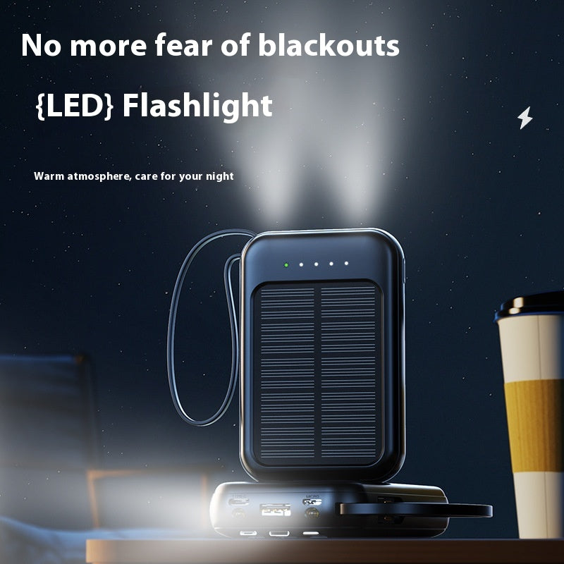 Unité de recharge solaire avec câble Camping Portable Grande Capacité Alimentation Mobile