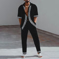 Costume casual multicolore tendance homme manches longues