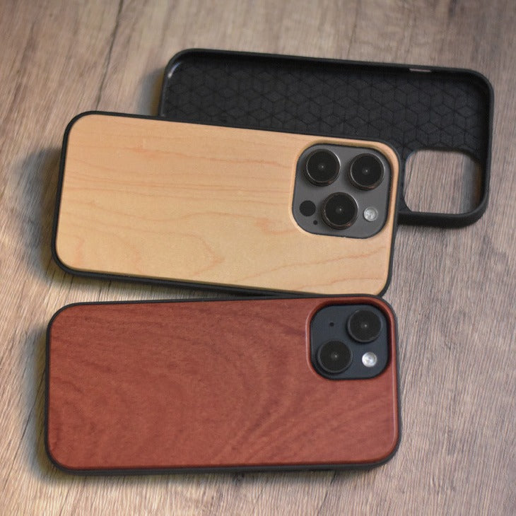 Boîtier de téléphone léger en bois massif